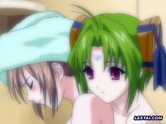 Two Young Hentai Girls Grab Eachothers Tits In Bathroom